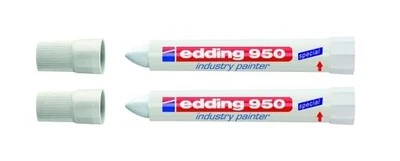 2 x Edding 950 industry painter Spezialmarker permanent Strichstärke 10mm weiß