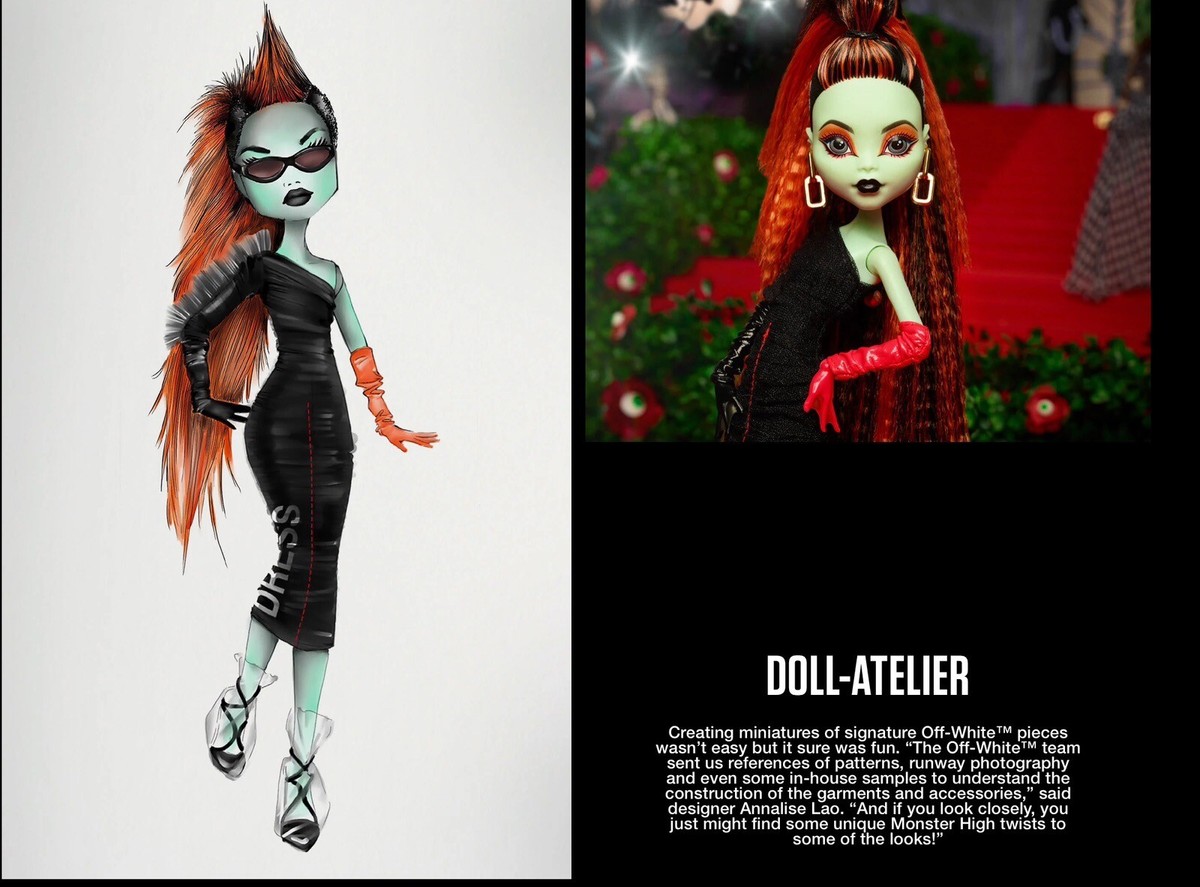 その他 off-white monsterhigh electra melodydoll Mattel Off-White c/o Monster High Electra Melody Doll - US