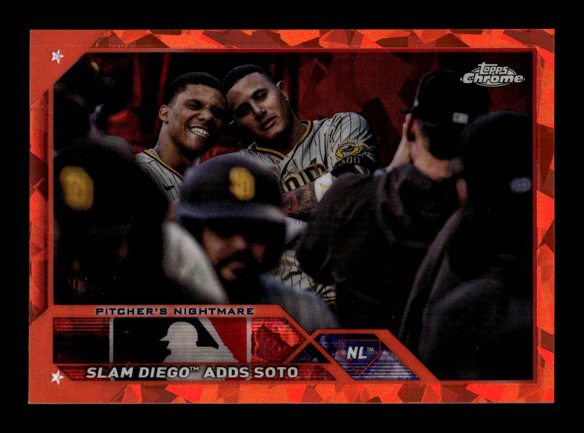 2023 Topps Chrome Sapphire Juan Soto Manny Machado #405 Orange Parallel /25