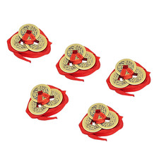 Lucky Chinese Coin Set 5 x 3 Coin Set With Ribbon Wealth Protection & Good Luck