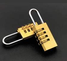 USA 2Pcs Mini Digits Number Padlock Brass Combination Lock Password Code Lock