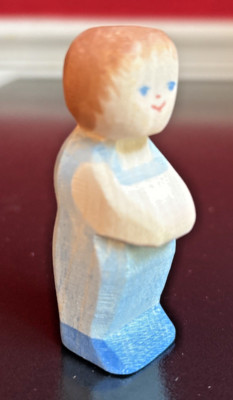 Ostheimer Wooden Small Child Waldorf Germany, Hand Made Folk Art, Rare, 2 1/2 