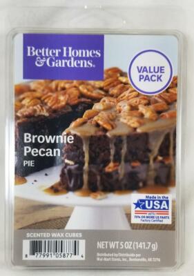 Better Homes & Gardens Scented Wax Cubes: BROWNIE PECAN PIE 5.0 oz Value Pack