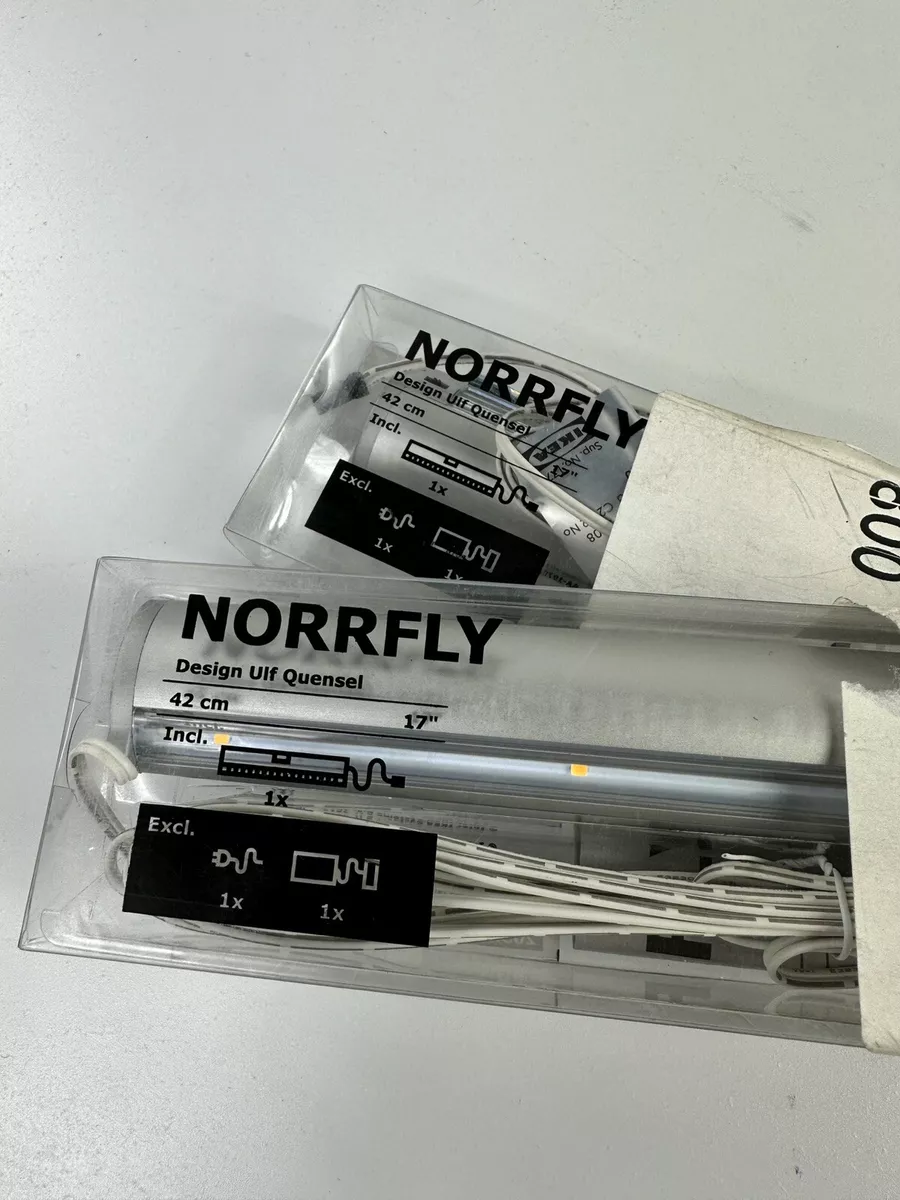 2x s Ikea NORRFLY LED Light Strip Aluminum 17