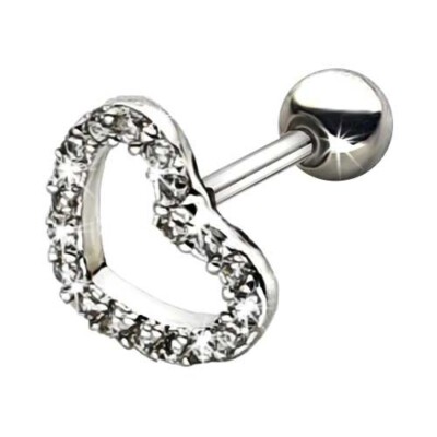 Steel Ohr & Knorpel Piercing mit Fashion Kristall Design - Piercingstecker