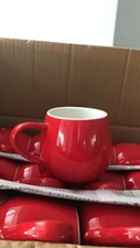 Keramik Gl&uuml;hweinbecher mit Henkel in  rot 400ml 24 st&uuml;ck