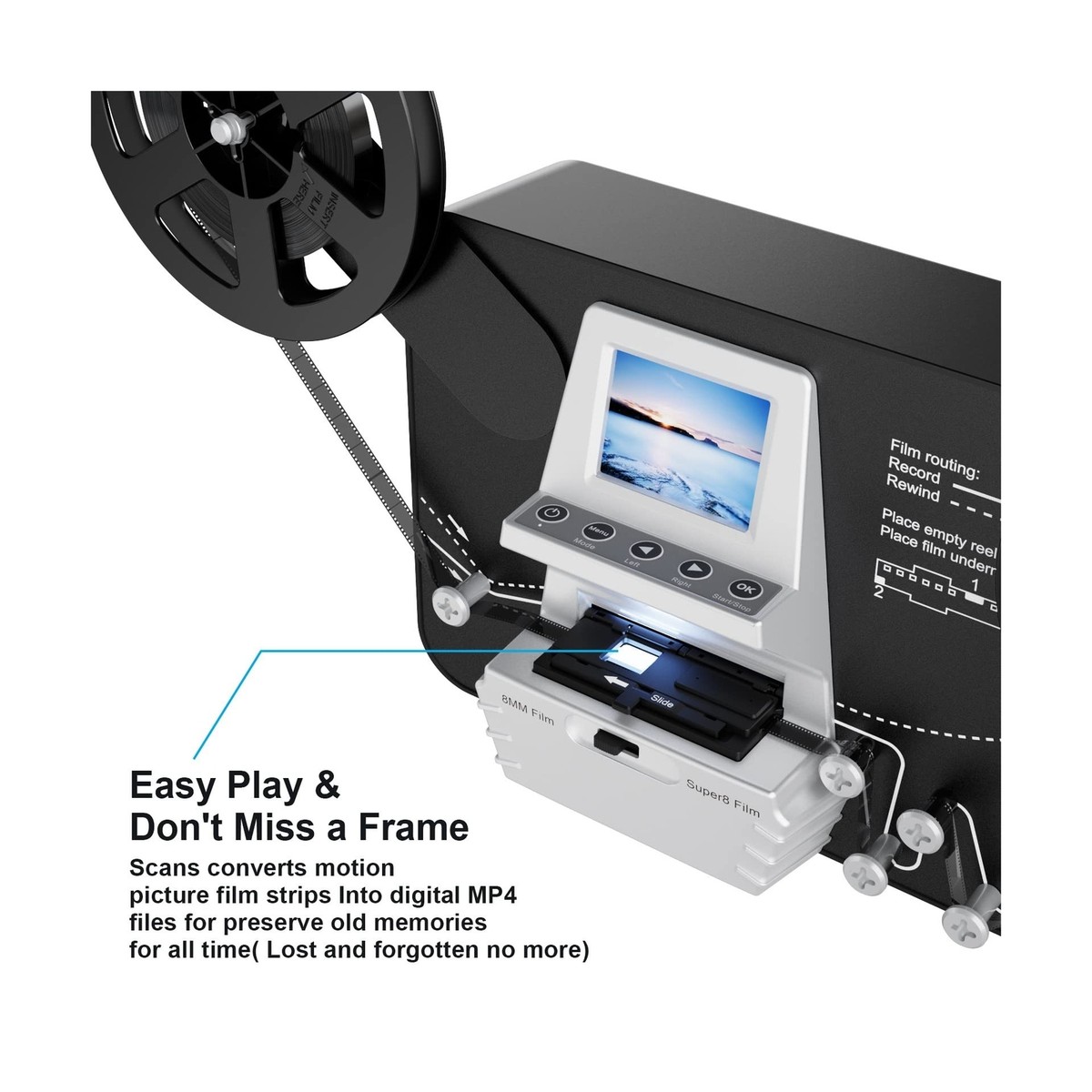 その他 super digital video editor 8mm & Super 8 Reels to Digital Film Scanner Converter, Film