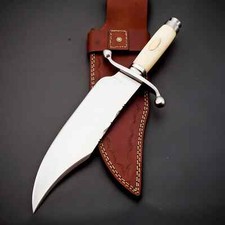 Custom Handmade Bowie Knife 5160 Spring Steel Knife with Sheath