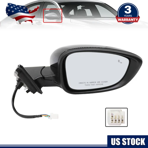 Right Mirror Passenger Side For 2023 2024 Honda Accord HO1321357