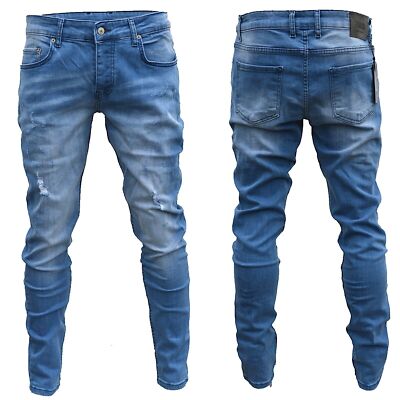 Franchi  Herren Jeans Hose  Stretch Jeanshose Regular Slim  Blau