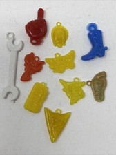 Vintage Mixed Lot of 10 Cracker Jack Charms Celluloid Plastic Prize Figures L5