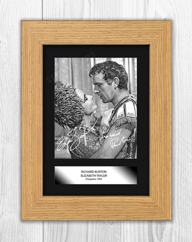 Elizabeth Taylor & Richard Burton 2 A4 repro signed mounted photograph poster. - 第 10/10 張圖片