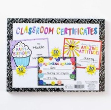 Target Bullseye's Playground 6"X8" 90ct Classroom Certificates NEW 