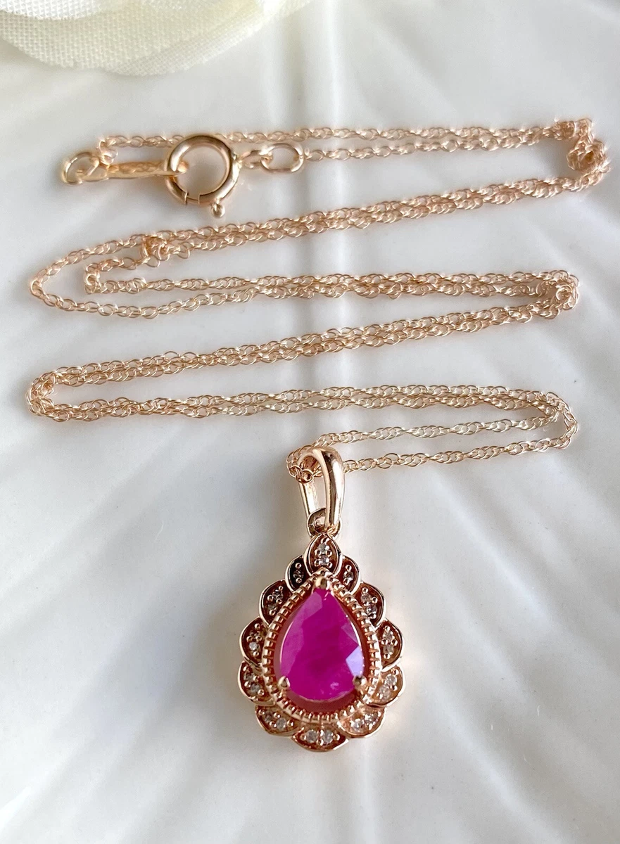 10k rose on sale gold pendant