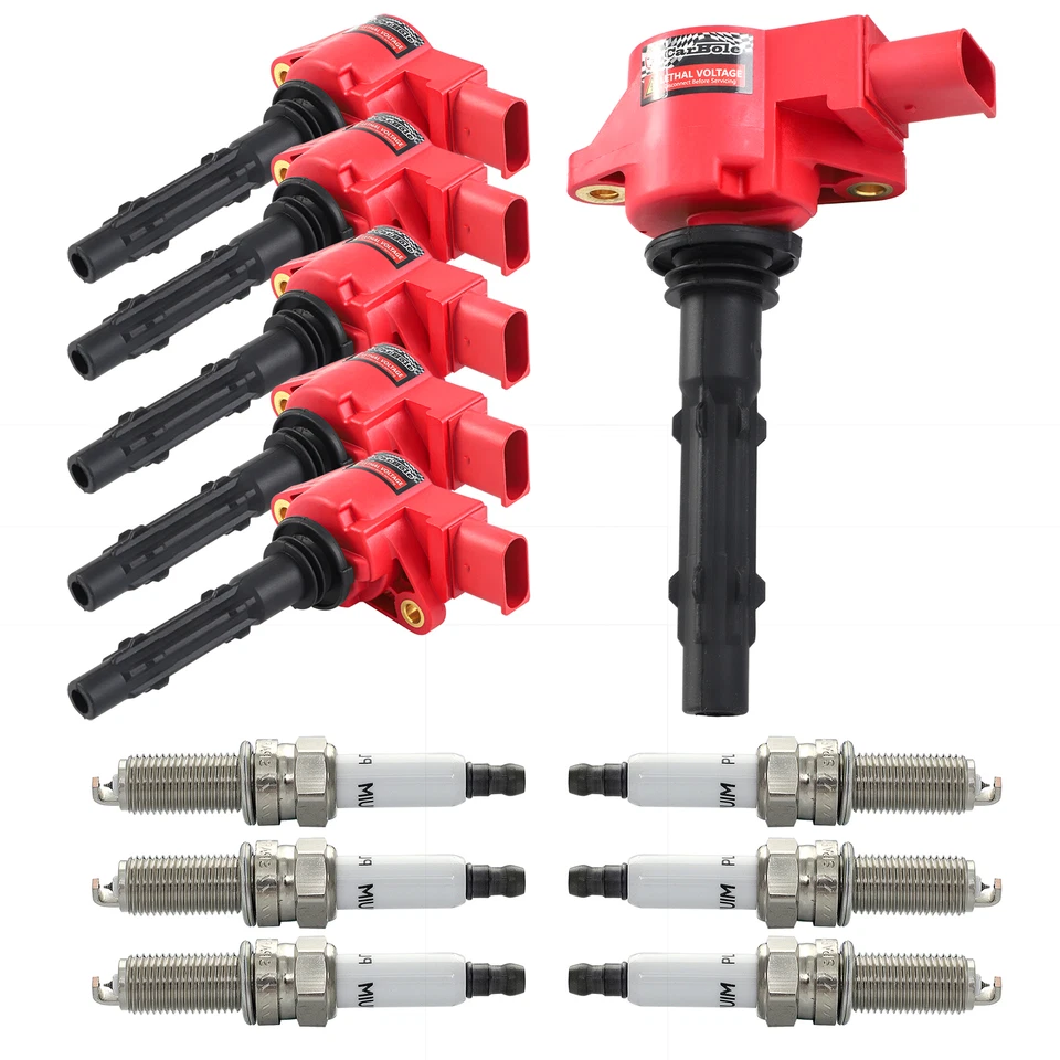 6 bobinas de encendido y bujía de platino para Mercedes Benz W203 C280 C300 C350 E350 Foto 2 de 4