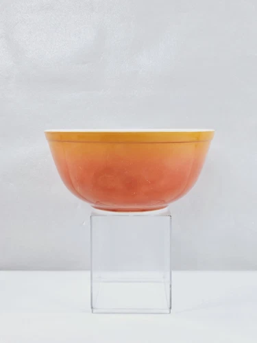 Pyrex 403 Flame Glo Orange Mixing Nesting Bowl 2.5 qt Vtg