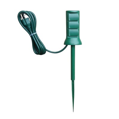 #ad Outdoor Electrical 3 Outlet Yard Stake Power Strip Utilitech $5.24