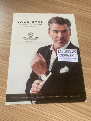 Pierce Brosnan For Speake-Marin Watches Jack Ryan TX Print Advertisement 