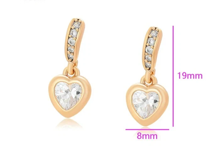 Ohrringe Stecker 585er vergoldet Damen hochwertig verarbeitet Zirkonia Steine - Bild 3 von 4