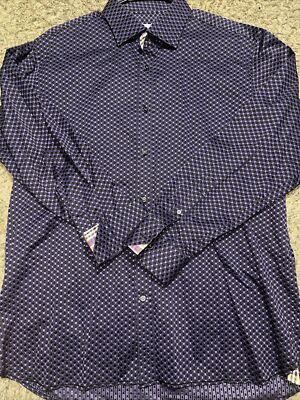 brandolini dress shirts Brandolini Mens 2XL Dress Shirt 18.5 Long sleeve Pink Button Down