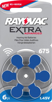 30 Rayovac 4600 Extra Advanced Typ 675 / PR44 Hörgerätebatterien im 6er Blister