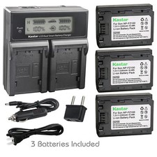 3NP-FZ100 Battery Dual for Sony Alpha 9, A9, a9S, A7R III, A7R3, a7 III, 7 III