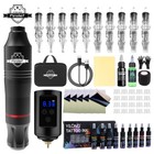 <!--F#f_0-->Beginner Wireless Tattoo Gun Machine Complete Kit Ink Cartridge Needle 1200mAh<!--F/-->
