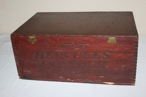 Vintage Antique Dovetailed Hercules Powder Explosive Wood Crate Box Lid - Picture 6 of 13