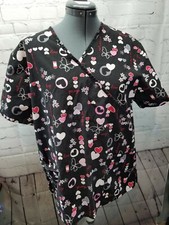 Scrubs Valentine Hearts And Love Top Size Med By SB Scrubs