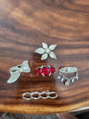 Lot Of 5 Vintage Brooches