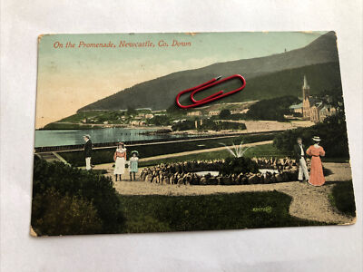 On The Promenade Newcastle Co. Down Ireland 1911 Animated View Valentines Dublin
