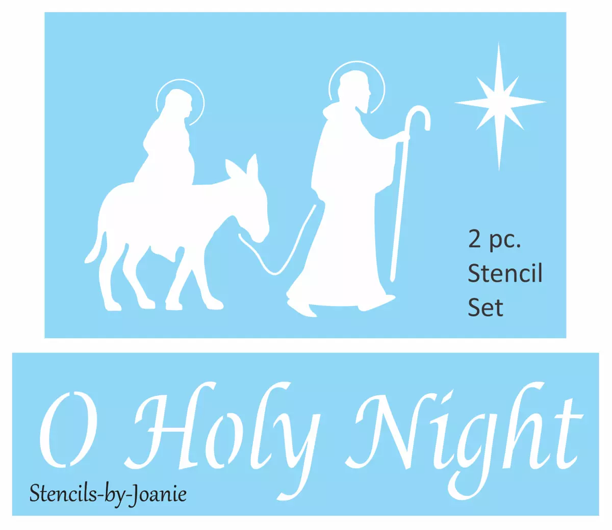 O Holy Night Nativity Stencil