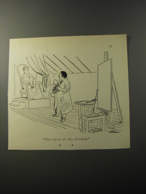 1953 Cartoon by Alain (Daniel Brustlein) - That will be all, Mrs. Goodwin