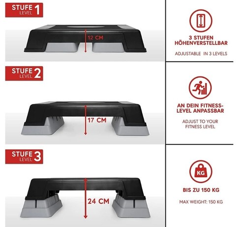 Step aerobica con 3 altezze fino a 22 cm! - Foto 5 di 5