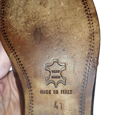 Lane Crawford Men\'s Size 41 / 8 Made In Italy Brown Leather Tasseled Loafers Lane Crawford Men 41/8 Made In Italy Brown Leather Italian  main image 4