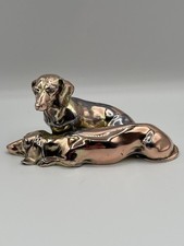 Antique Jennings Brothers Dachshund Dog Statue Art Deco #1033 1930’s USA 2.5X5.5