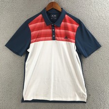 Adidas Polo Shirt Mens Medium Golf Performance Collared Short Sleeve Multicolor