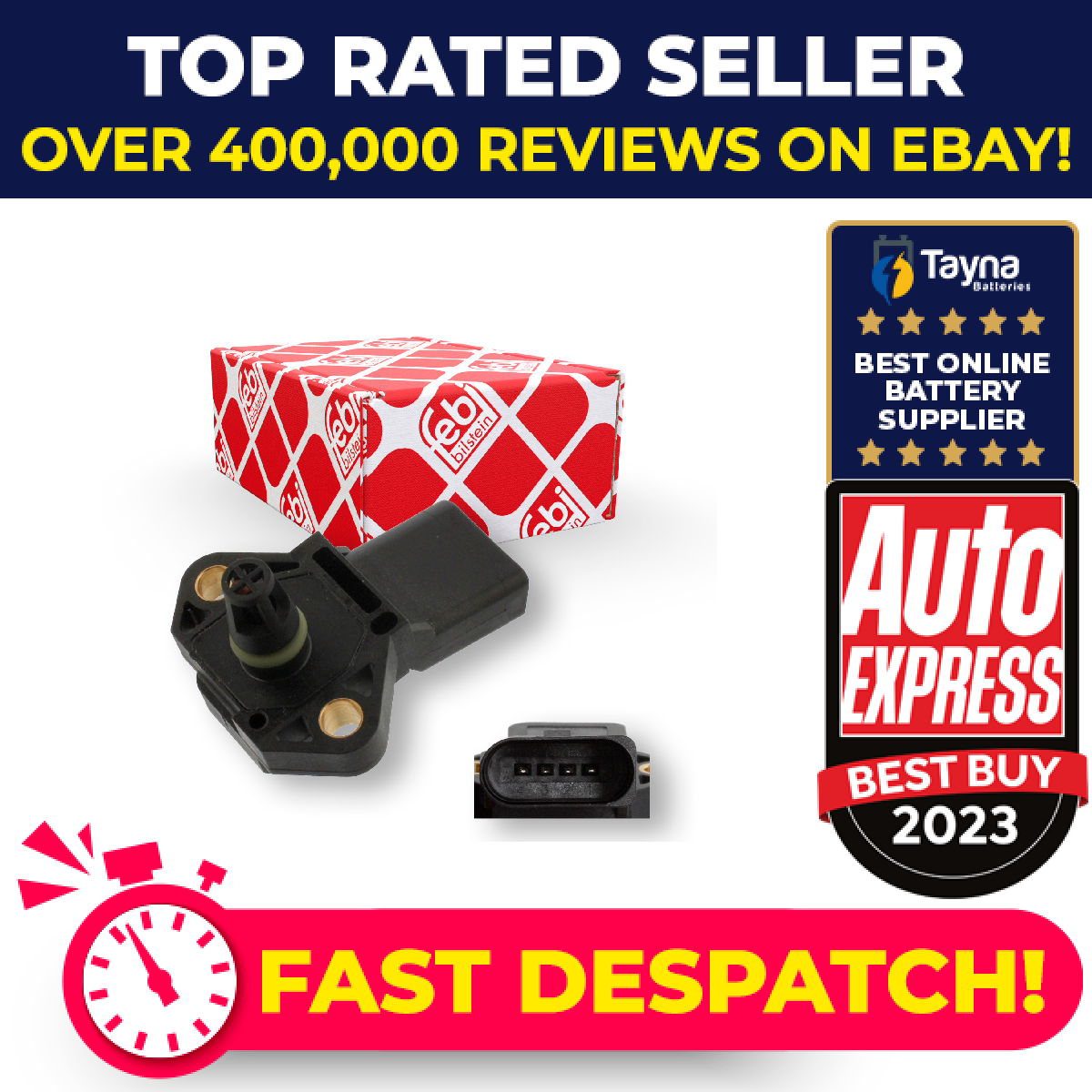 MAP Sensor fits VW TOURAN 1T, 1T3 1.4 1.6D 1.9D 2.0D 03 to 15 Manifold Pressure