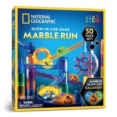 National Geographic Glow-in-the-Dark 50-Piece Marble Run Kit STEM NEW IN BOX