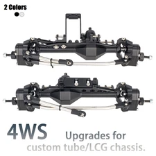 CNC Alu 4WS Offset Portal Axle for 1/10 RC Crawler 4 Wheel Steering LCG Chassis