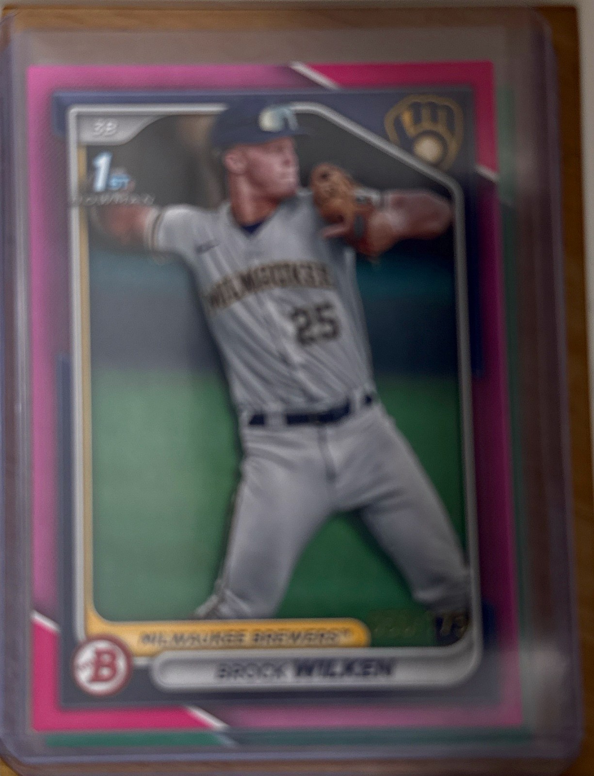2024 Bowman #BP-86 Brock Wilken 1st Bowman Paper Pink /175 Milwaukee Brewers