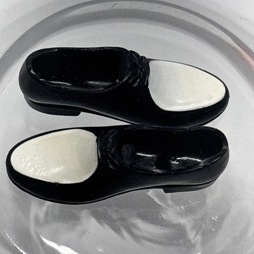 Vintage Barbie Ken? Allen?  1960s Black & White Dress Shoes