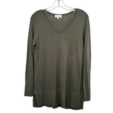 Loft Outlet Womens Lightweight Sweater V-Neck Green Size XS
