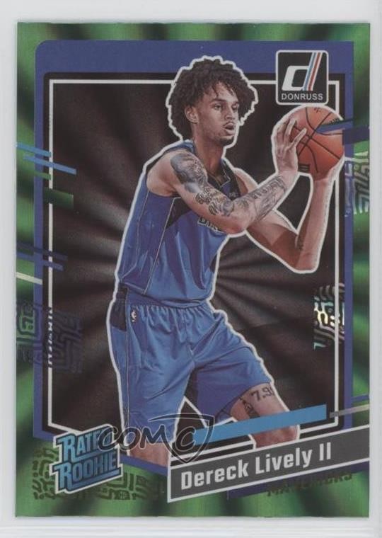 2023-24 Panini Donruss Rated Rookie Holo Green Laser Dereck Lively II #233 6n7