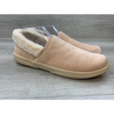 Vionic Clare Women's Faux Fur Slipper Pink Jersey Orthotic Slip On 10 Shoes
