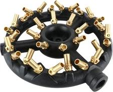 32 Tips Propane Gas Jet Burner Up 160,000 BTU Cast Iron Body Round Nozzle