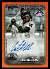 Sabin Ceballos 2024 Topps Pro Debut #PD-50 Autographs Orange #18/25