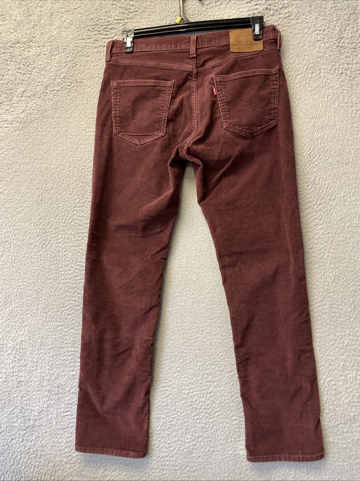 LEVI’s Big E CORDUROY PANTS 511 Men’s Size 33x32 Light Maroon Straight /0736 image 3