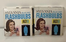 Sylvania Blue Dot AG1B Blue Flashbulbs, New In Box, Two 12 Packs, 24 Bulbs