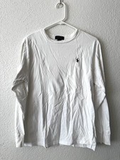 Polo Ralph Lauren Boys XL 18-20 White Long Sleeve Crewneck Logo Tee